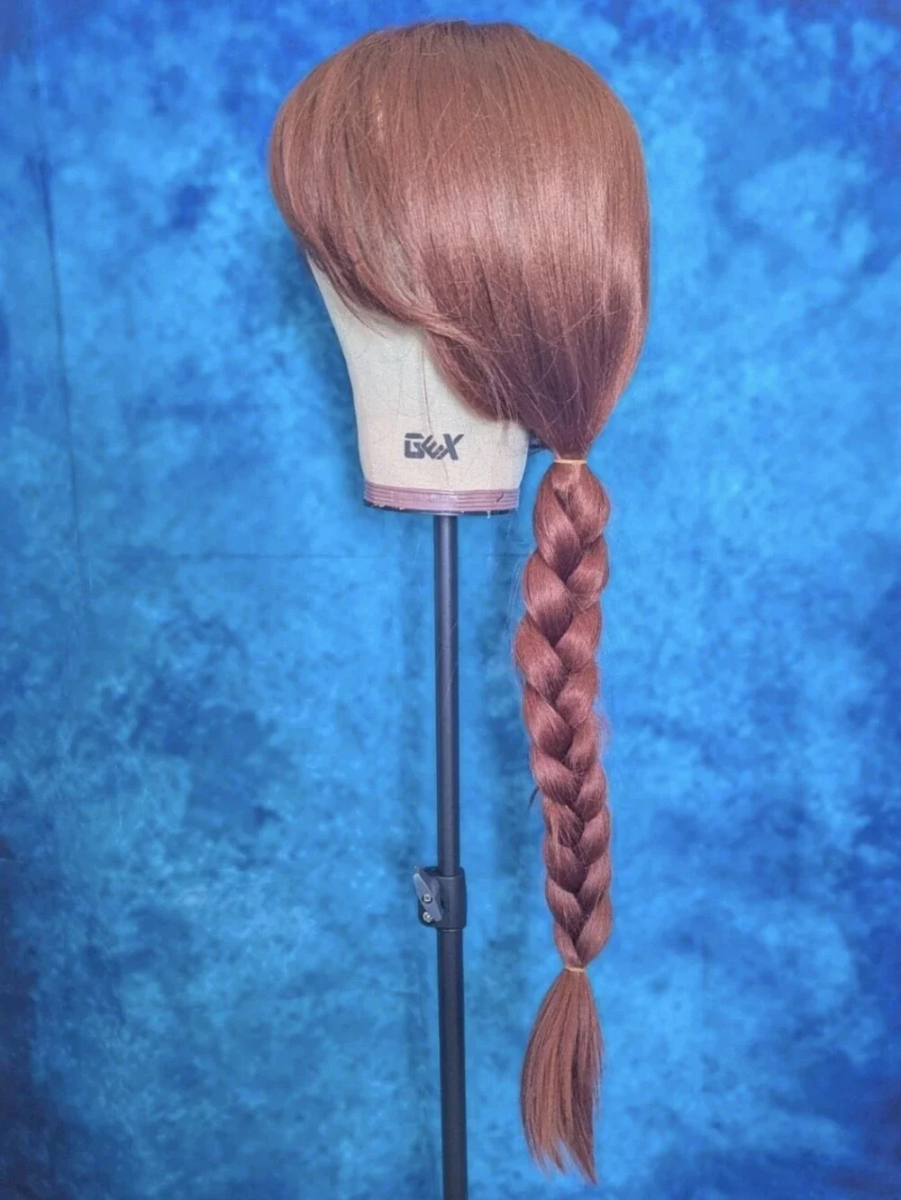 Yargel Red Long Braided Synthetic Wig Auburn NIB Ogre Princess Style